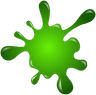 Green paint splat